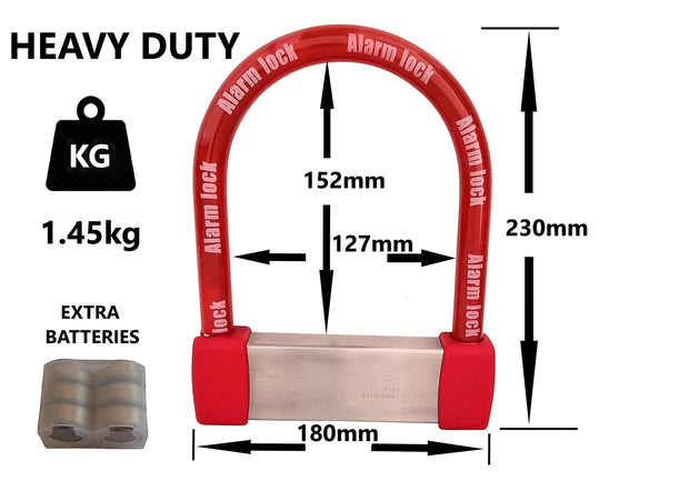 Bike Lock Heavy Duty Alarm U Lock and Combination Chain Lock