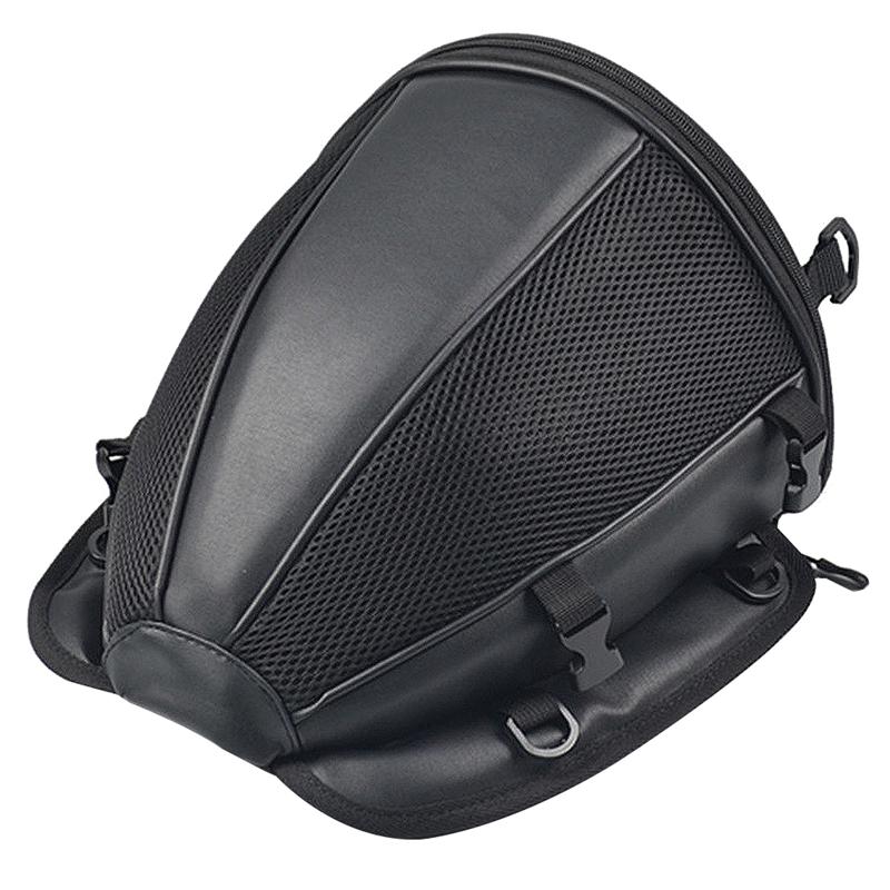 Willbros Motorcycle Tail Bag Waterproof Leather Rear Seat Bags Luggage  Saddle Helmet Bag Vintage Multifuction
